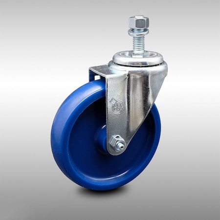 Service Caster 5 Inch SS Solid Polyurethane Wheel Swivel 12mm Threaded Stem Caster SCC SCC-SSTS20S514-SPUS-M1215